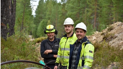 Härjeåns bygger ut stamfiber och moderniserar elnätet längs den cirka sex kilometer långa sträckan mellan Linsell och Ransjö.